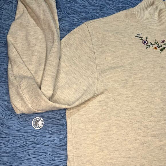 VINTAGE Alfred Dunner Flower Mock Neck Sweater Size Medium Petite Women’s Y2K - Picture 6 of 11